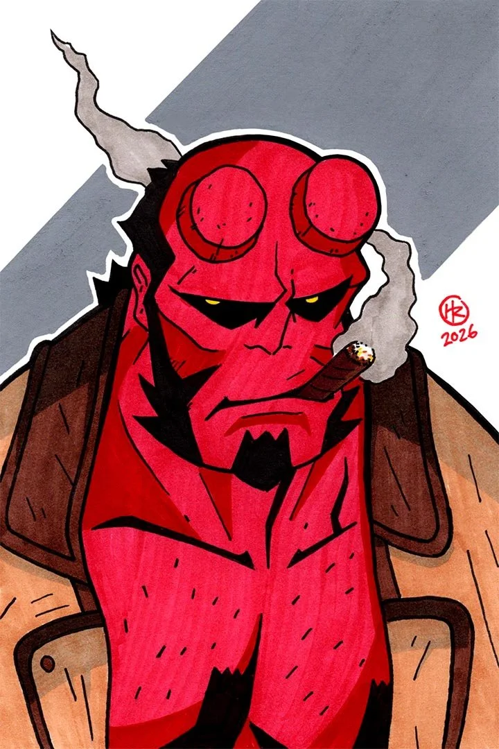 Hellboy Illustration by Henry Rose