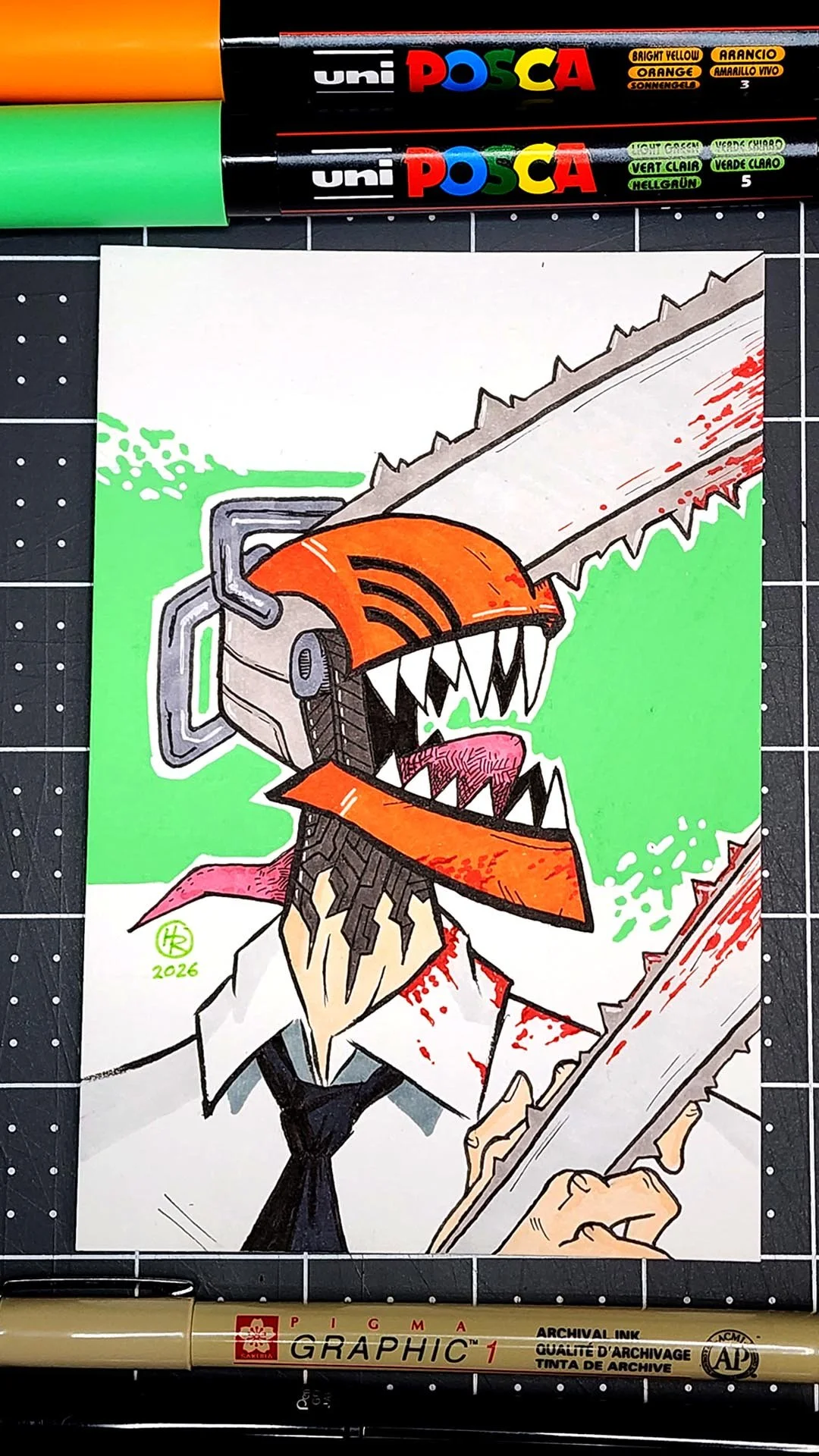 Chainsaw Man Hand-Drawn Art