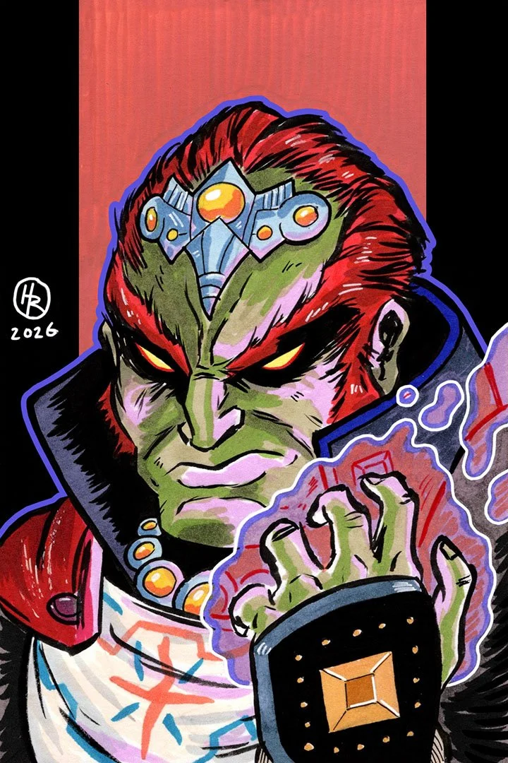 Ganondorf from The Legend of Zelda Illustration by Henry Rose