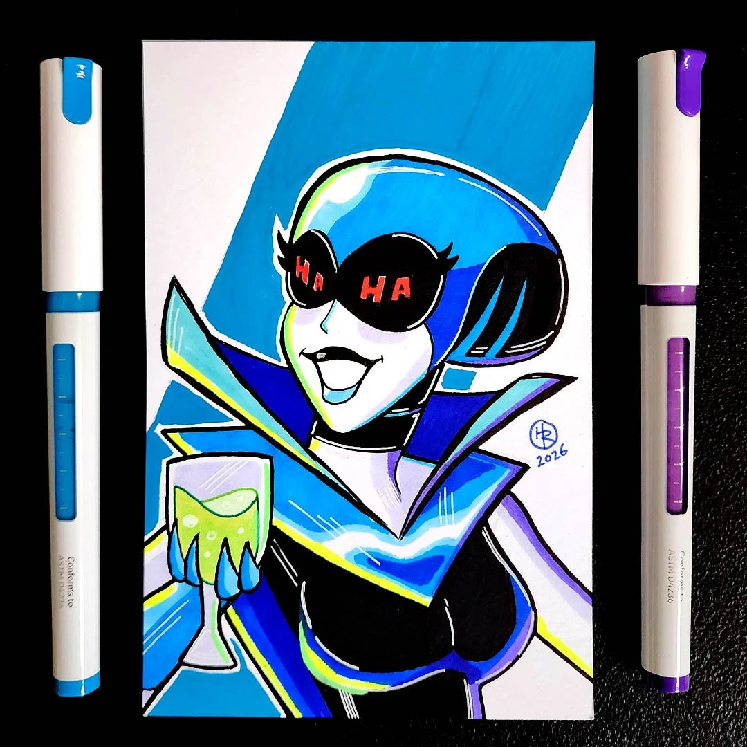 Deltarune Queen Hand-Drawn Art