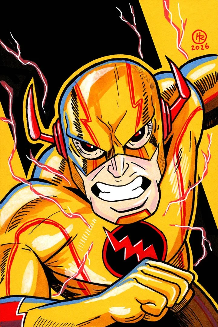 Reverse Flash from DC Comics The Flash Illustration by Henry Rose