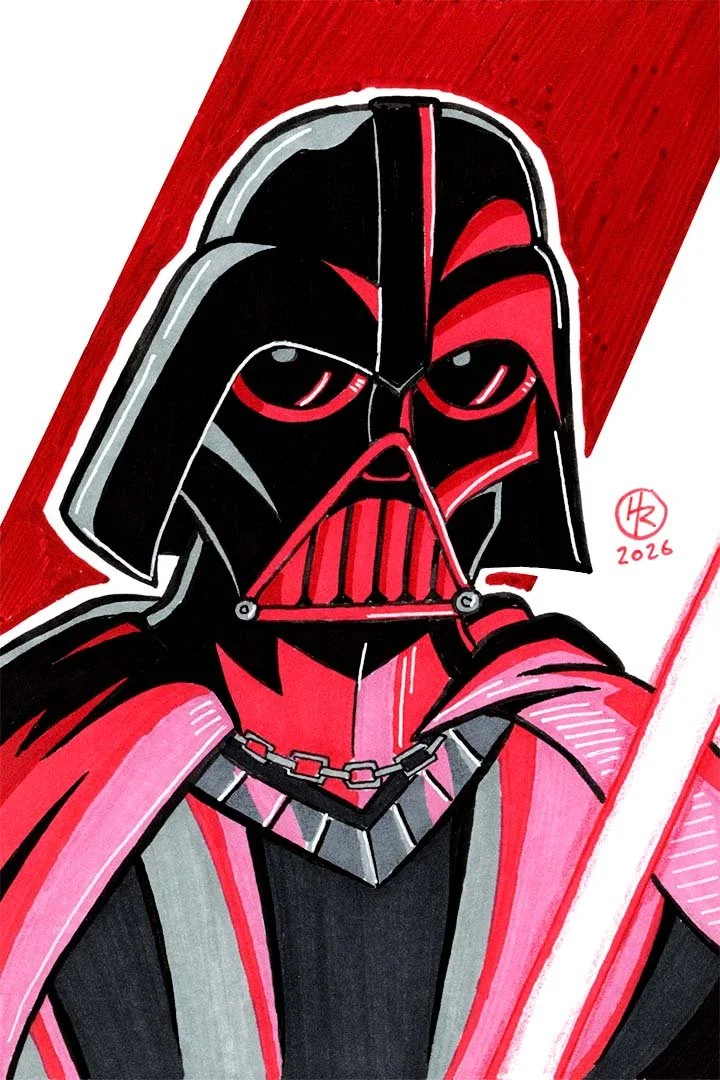 Darth Vader from Star Wars Illustration by Henry Rose