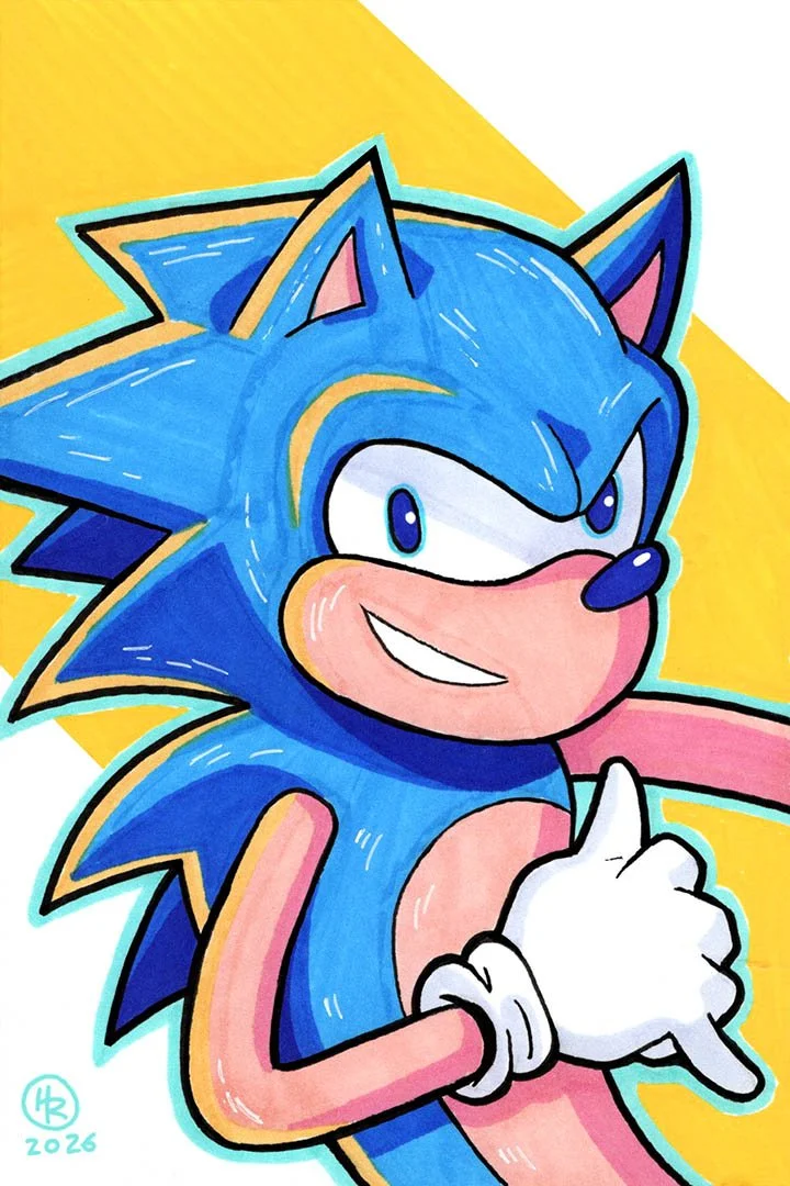 Sonic the Hedgehog from SEGA Illustration by Henry Rose