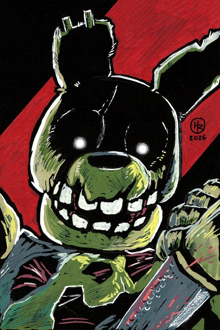 Springtrap William Afton from Five Nights At Freddy's Illustration by Henry Rose
