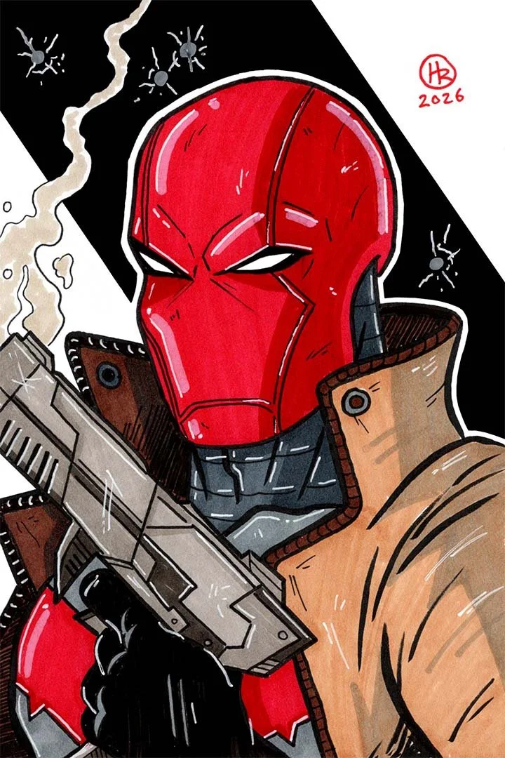 Red Hood from Batman DC Comics Illustration by Henry Rose