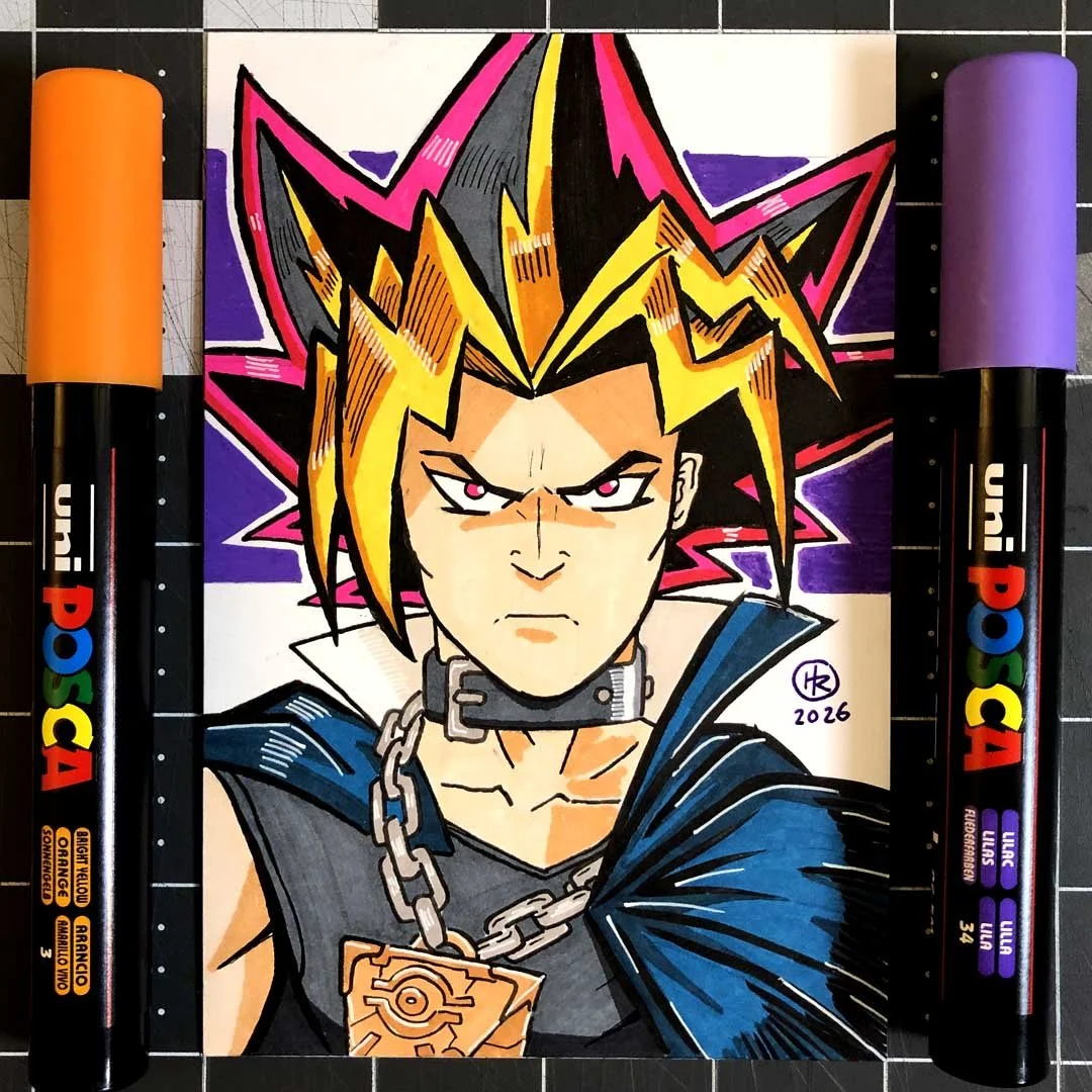 Yami Yugi Hand-Drawn Art
