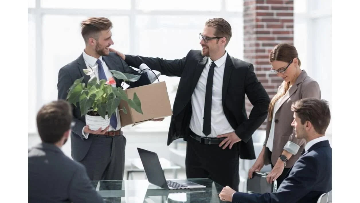 HR team managing the employee offboarding process, including remote employee access, equipment recovery, and transition planning