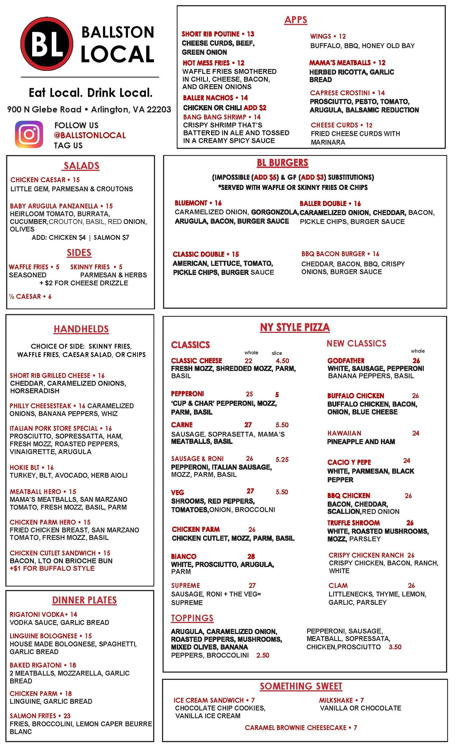 Menu — Ballston Local