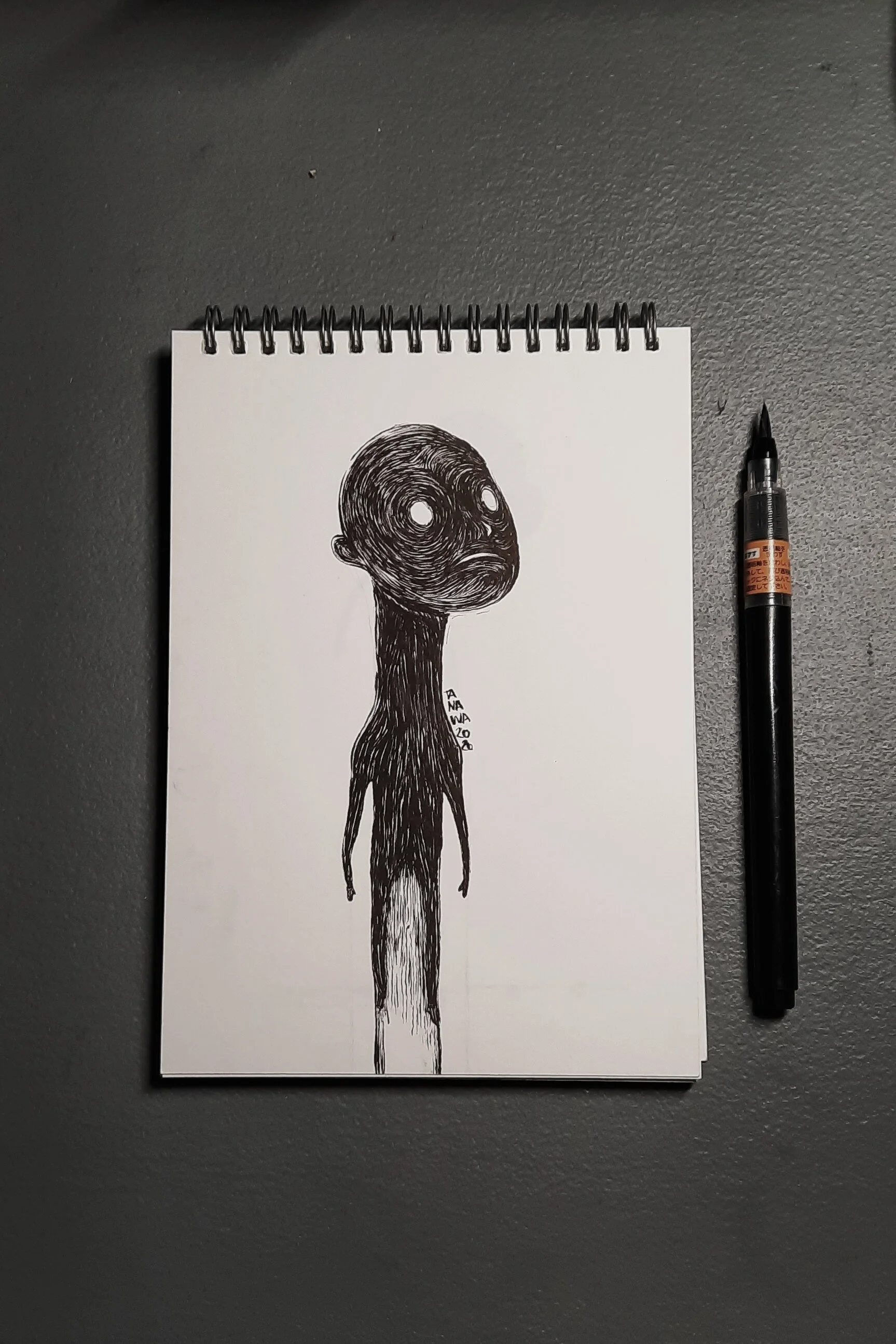 Burnout, 2020.
Pen ink on paper