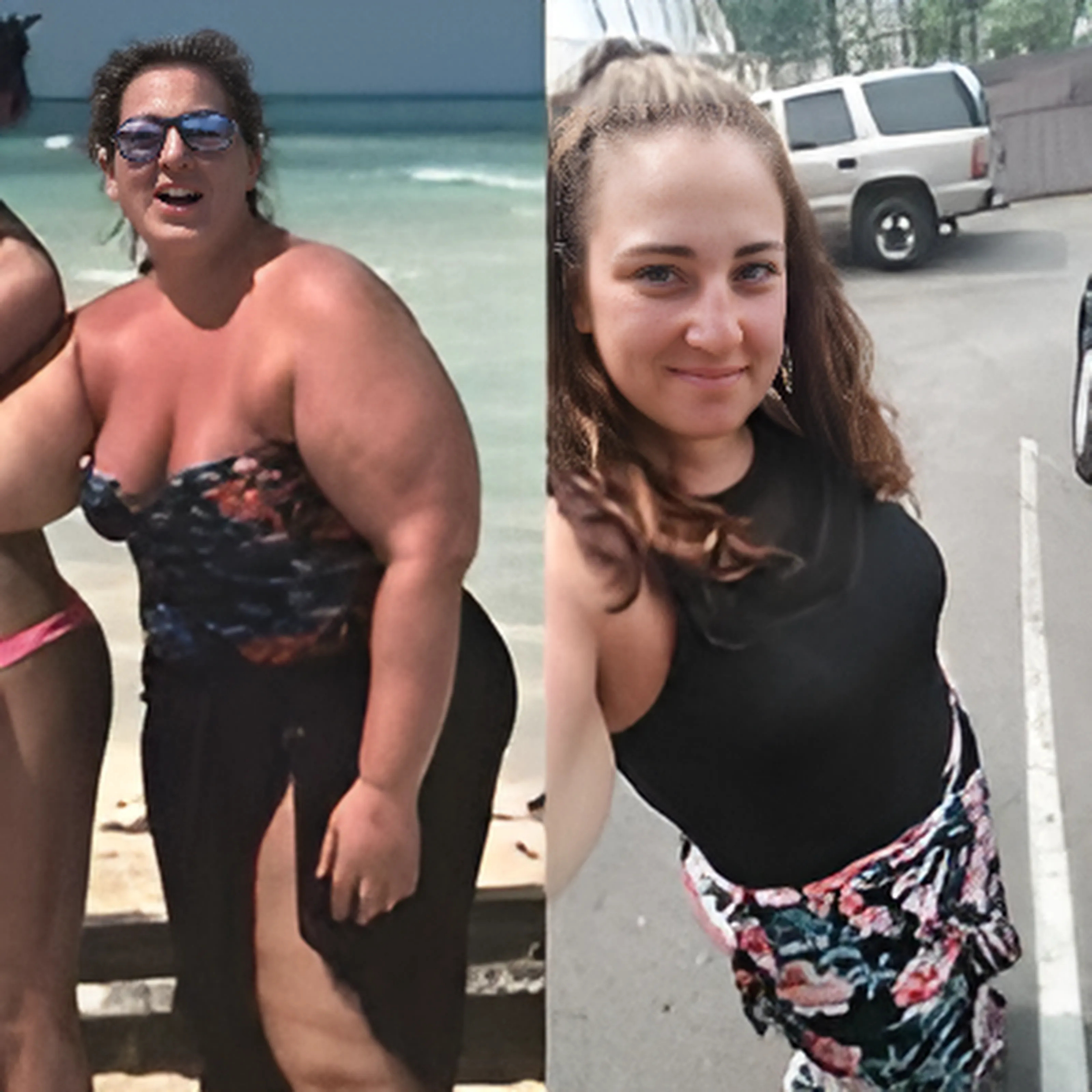 A side-by-side comparison of two women.