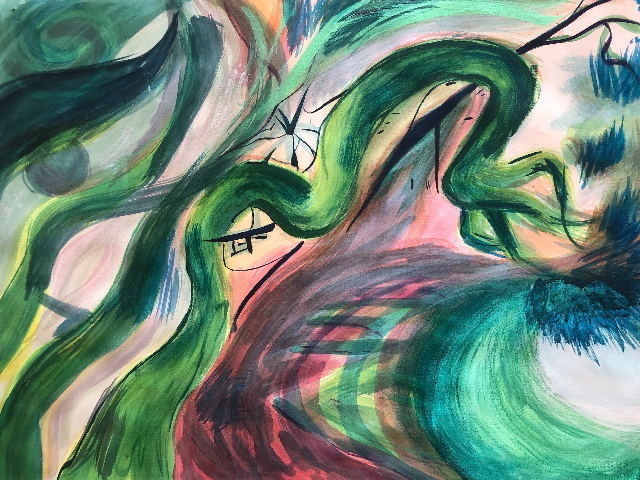 Abstract painting for Nick's character