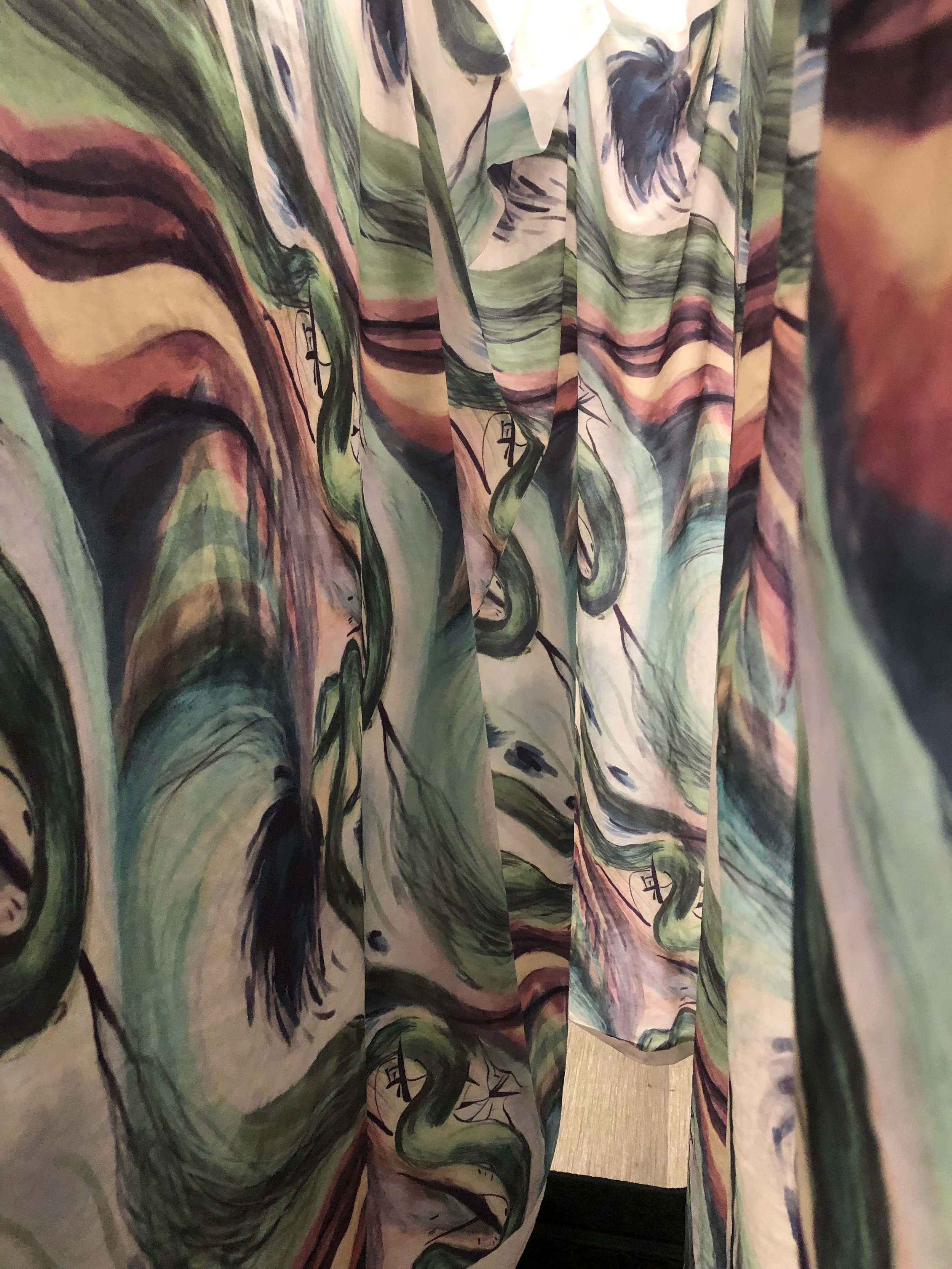 Printed textile of Nick's painting