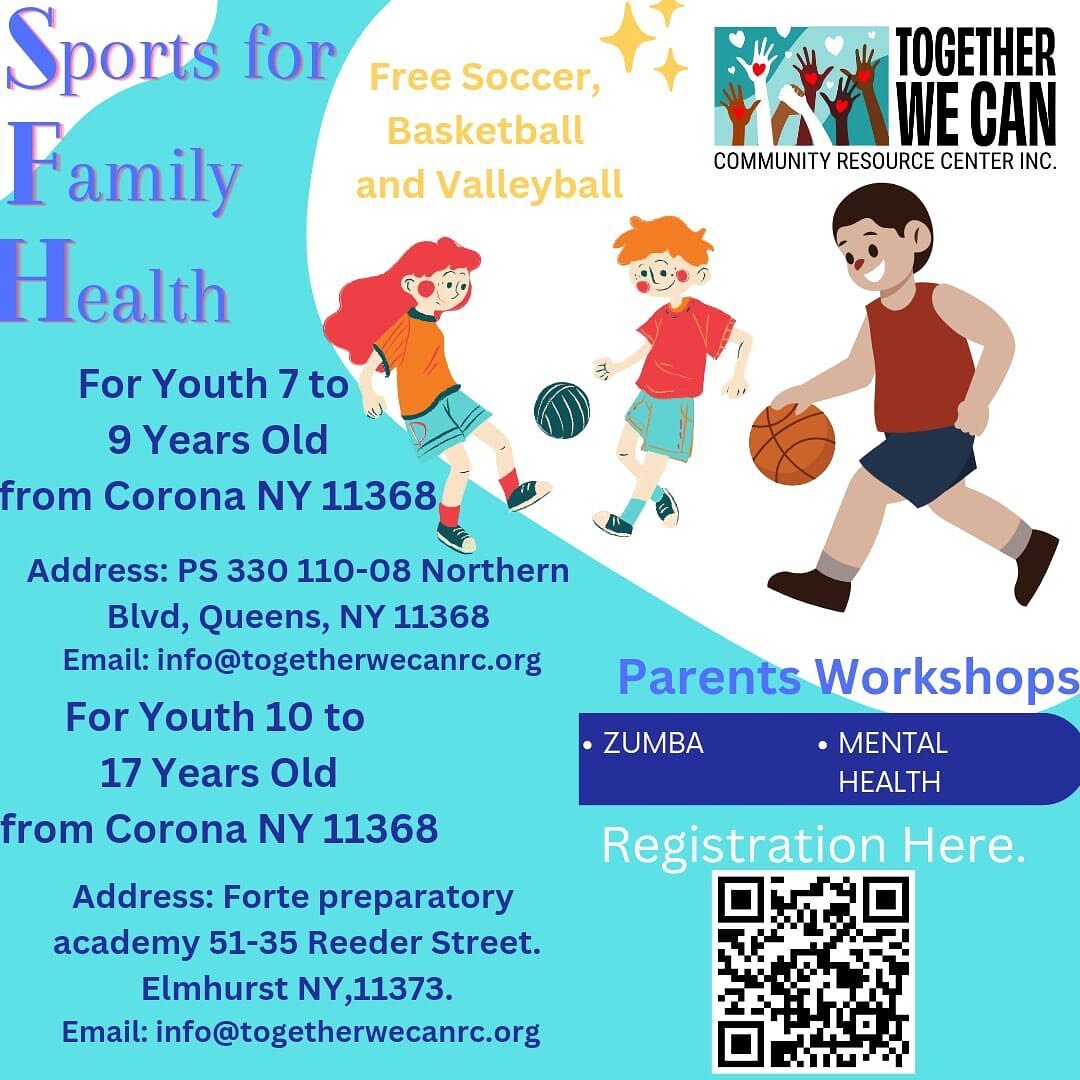 Sign up your children now! There are limited spots.

&iexcl;Inscribe a tus hijos ahora! Hay plazas limitadas.

#signup #sports #sportsforfamilies #soccer #basketball #volleyball #youth #community #follow #like #share