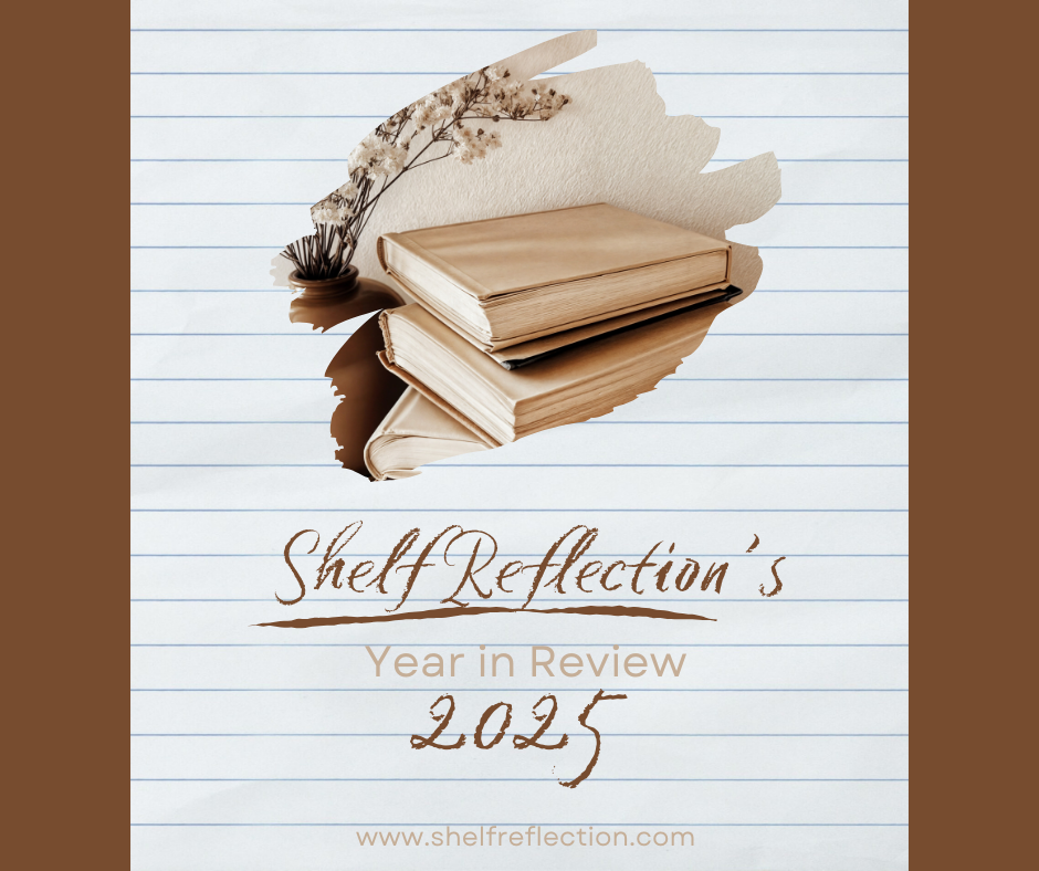 Notebook Paper with book image and Year in Review Text