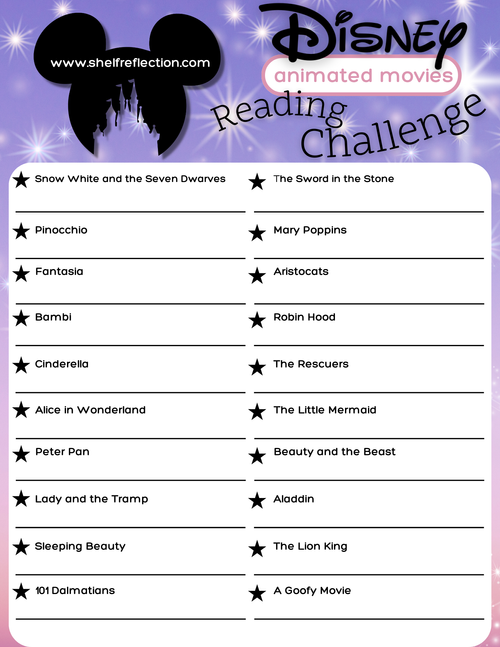 Disney Animated Movies Reading Challenge by Shelf Reflection — Shelf ...