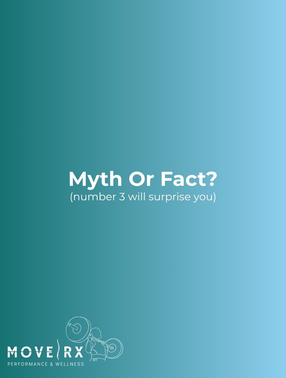 Some of the most common beliefs we hear from our patients (and see online too&hellip;) 

Did any surprise you 👀 
&bull;
&bull;
&bull;
#kelownachiro #kelownafitness #kelownawellness