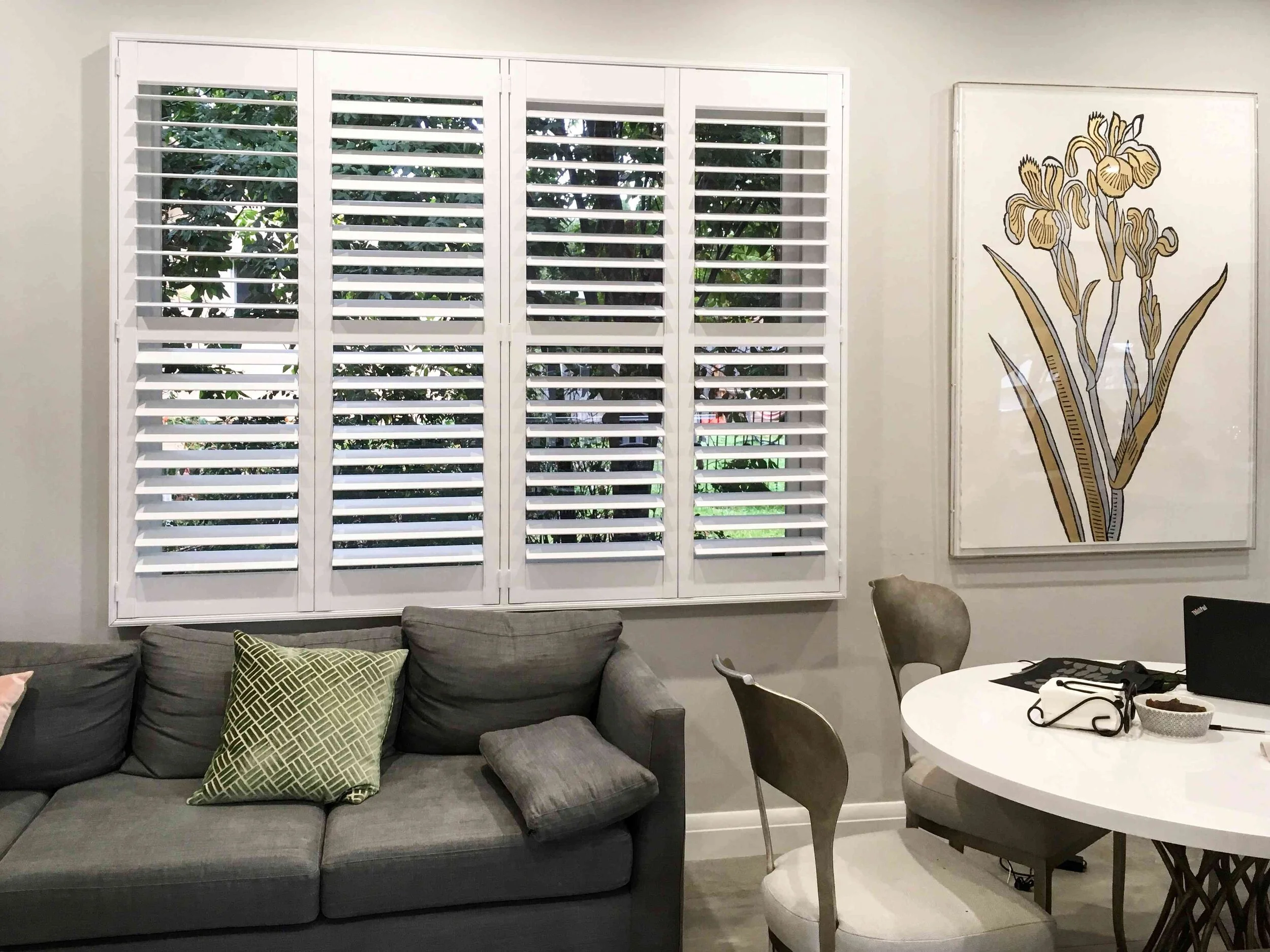 Hinged Shutters with mid rail