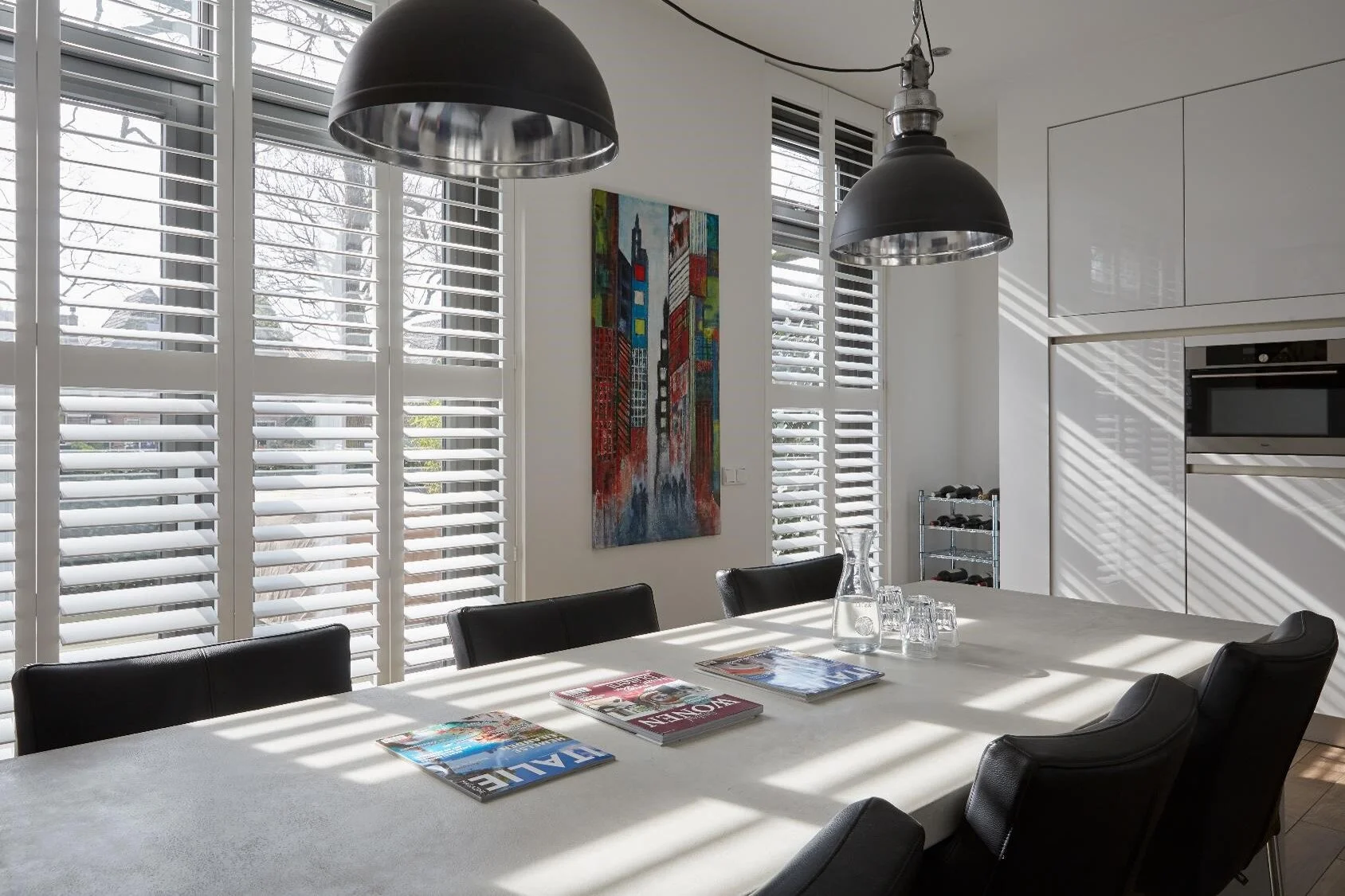 Shutters with mid rail