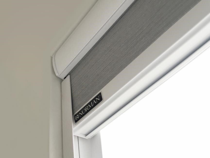 Norman Honeycomb blind with light guard - open