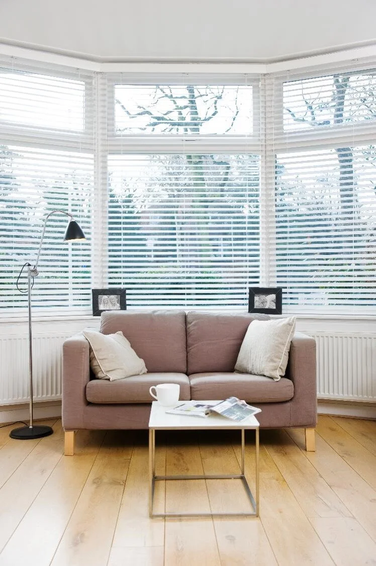 Norman Venetian blinds in bay window