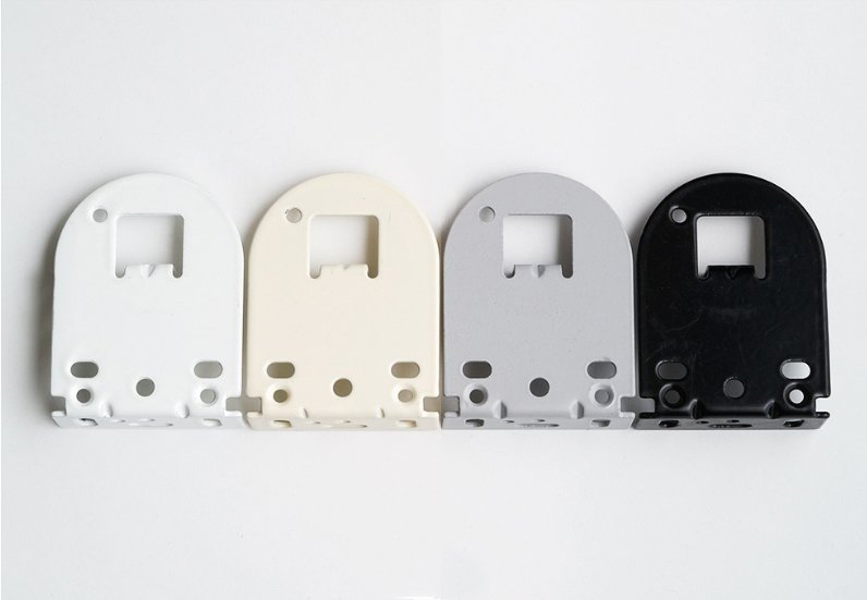 Brackets come in four colours: white, birch white, grey or black
