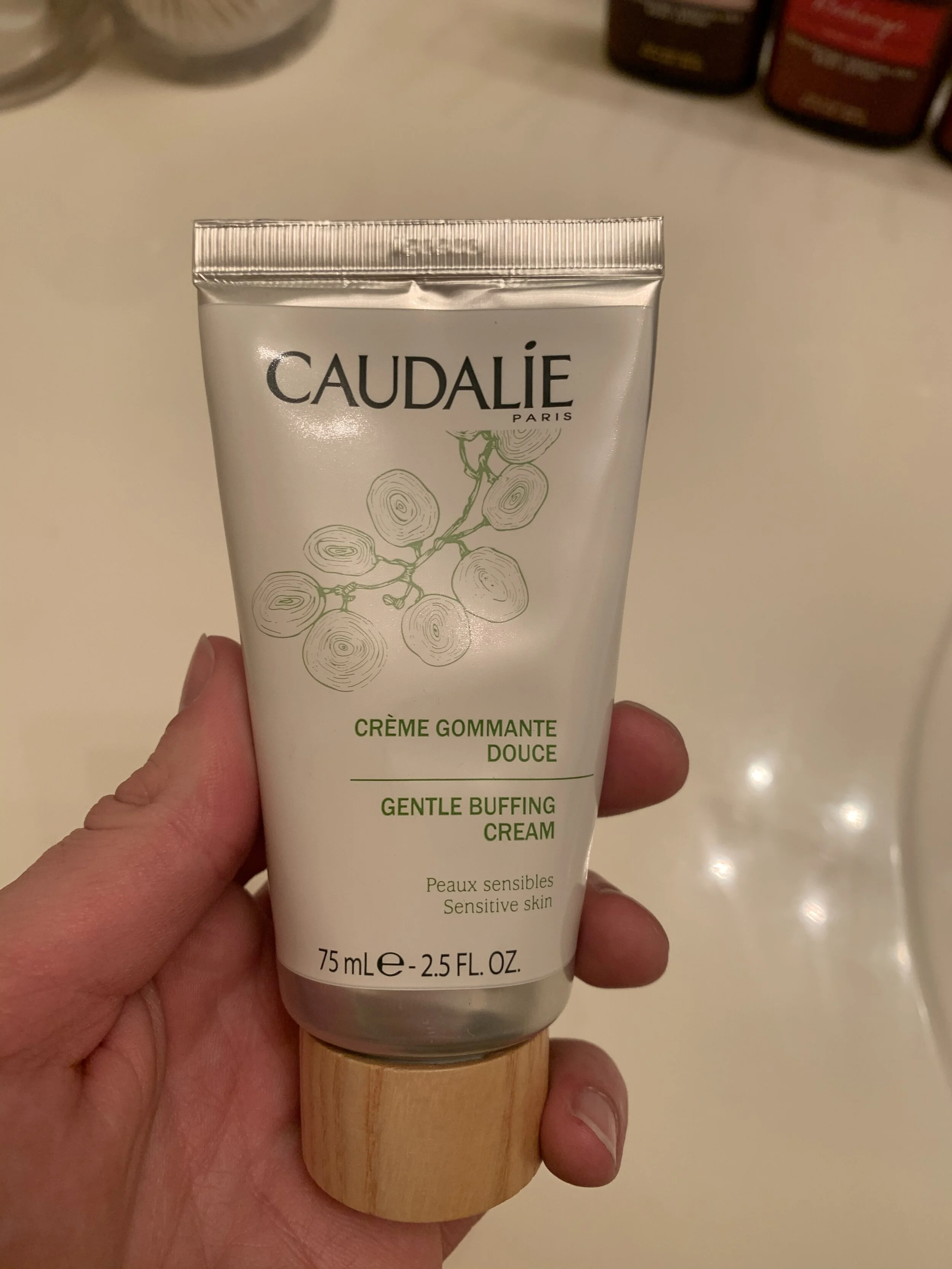 Find this buffing cream here: https://us.caudalie.com/203-gentle-buffing-cream.html