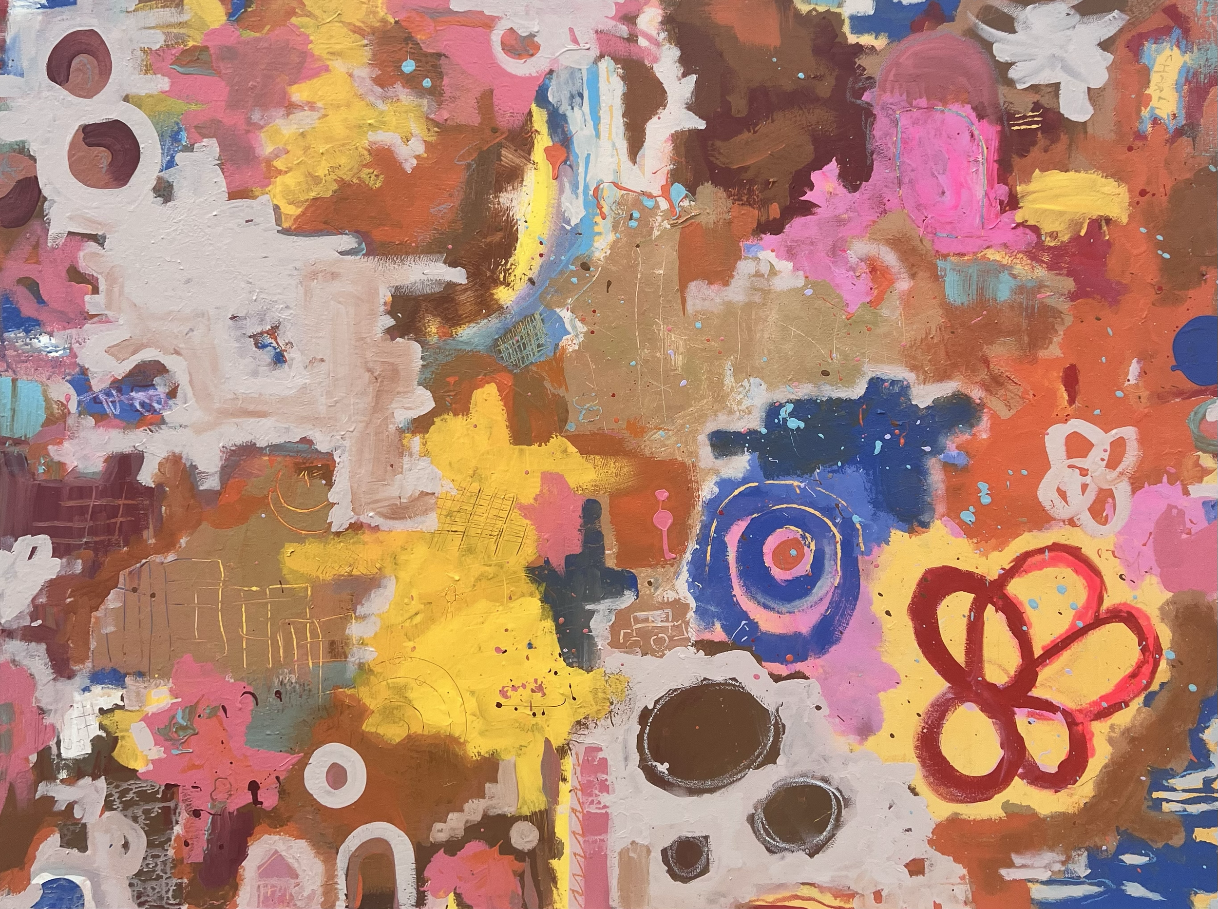 Charlie and the Two Moons [36"x48"] - Gabriel Collins - Stretched Canvas - 2023 - $750