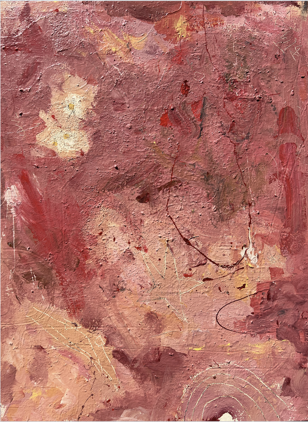 Pugnacious Blush [24"x36"] - Wood Panel - Gabriel Collins - 2022 - $450