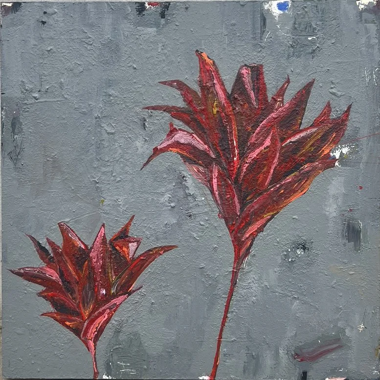 Flowers on Electric Avenue [24"x24"] - Gabriel Collins - Wood Panel, 2023 - $450
