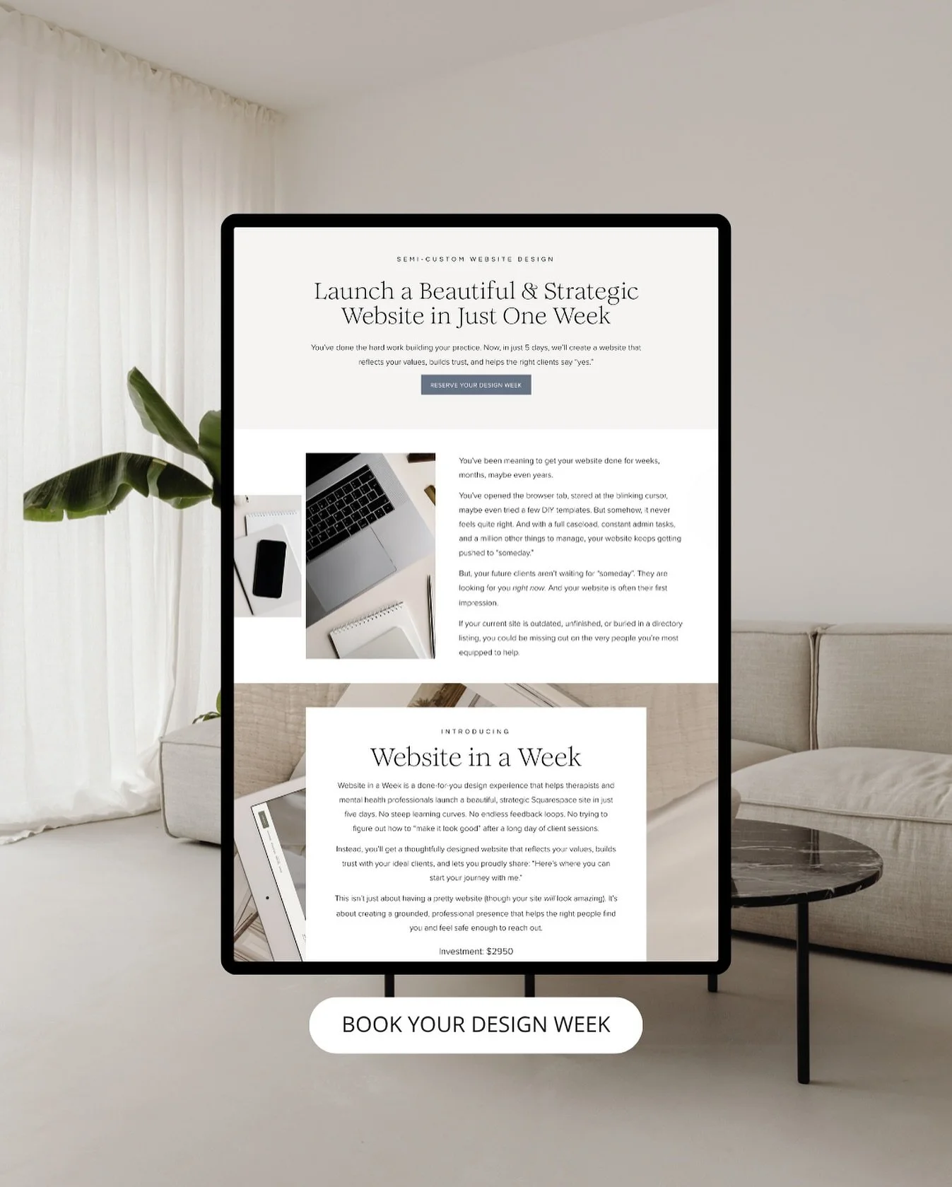 Your website is often the first point of connection between you and a potential client.

When it reflects your values, voice, and approach, it builds trust before you ever speak.
 When it&rsquo;s clear, beautiful, and client-centered, it helps aligne