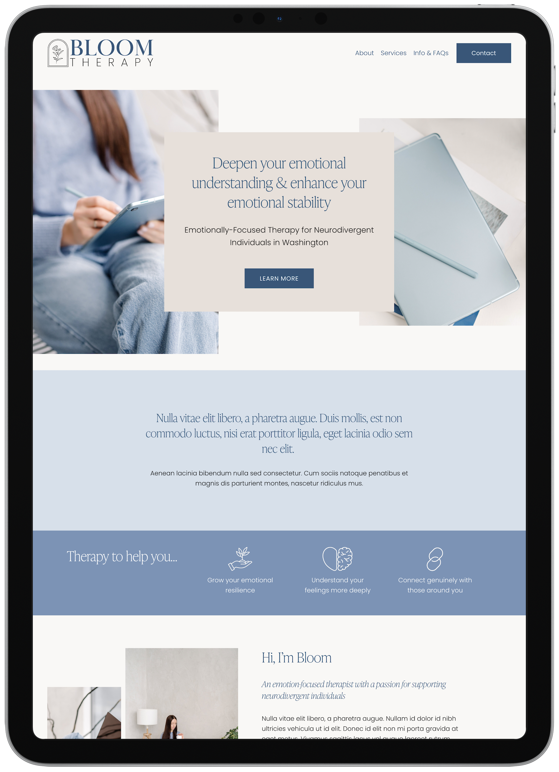 Bloom Squarespace 7.1 Template View Demo