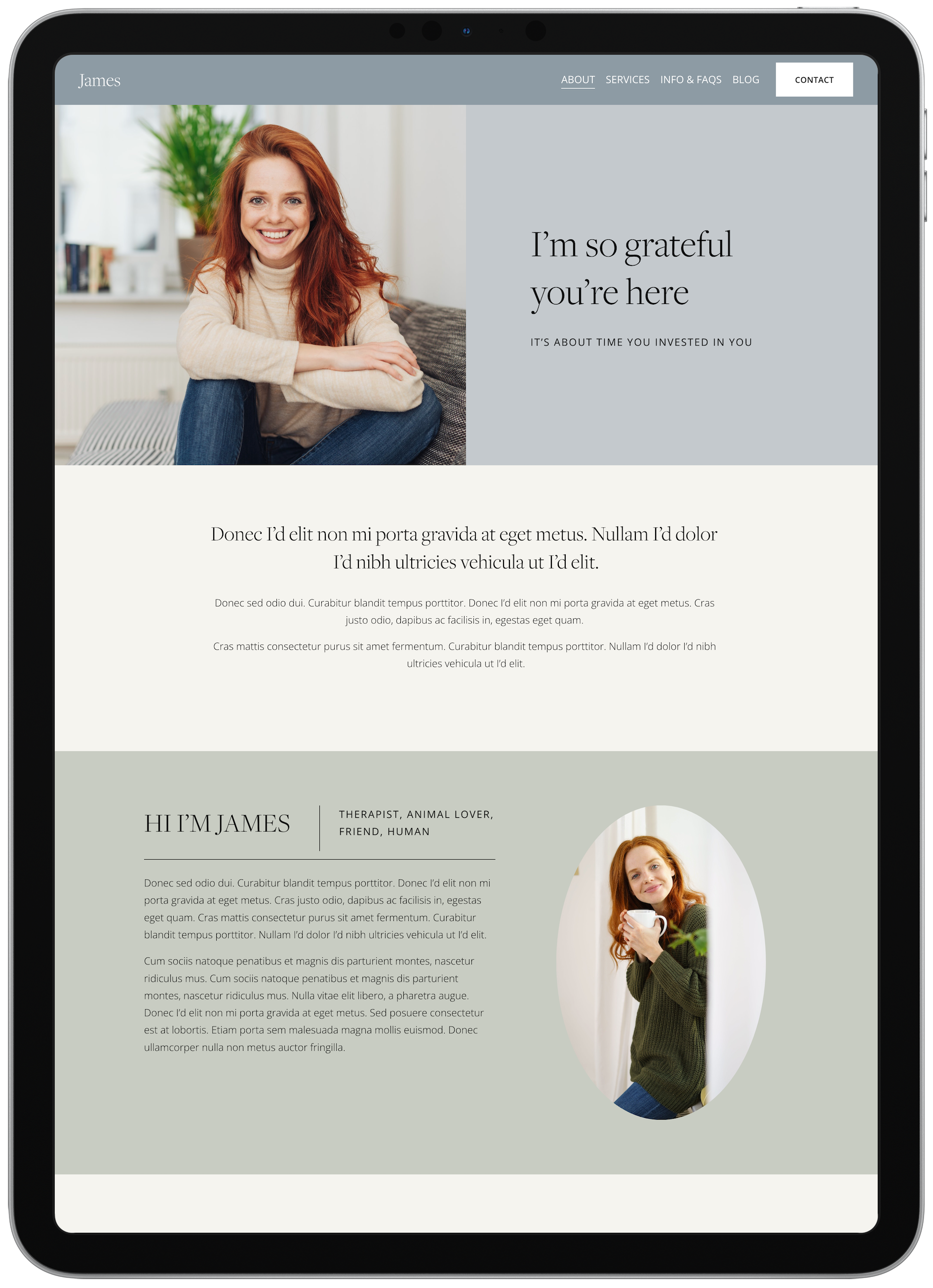 James Squarespace 7.1 Template View Demo