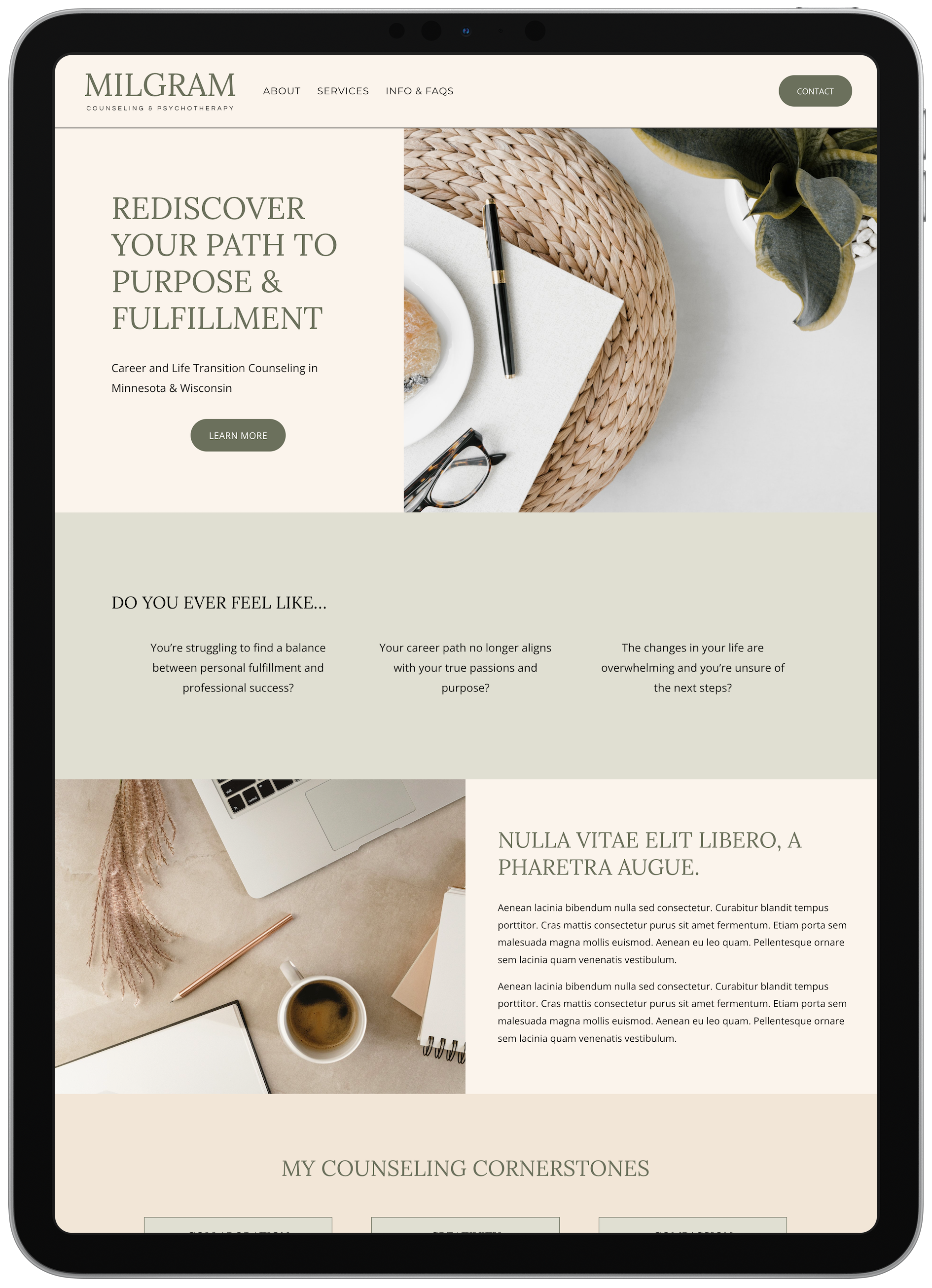 Milgram Squarespace 7.1 Template View Demo