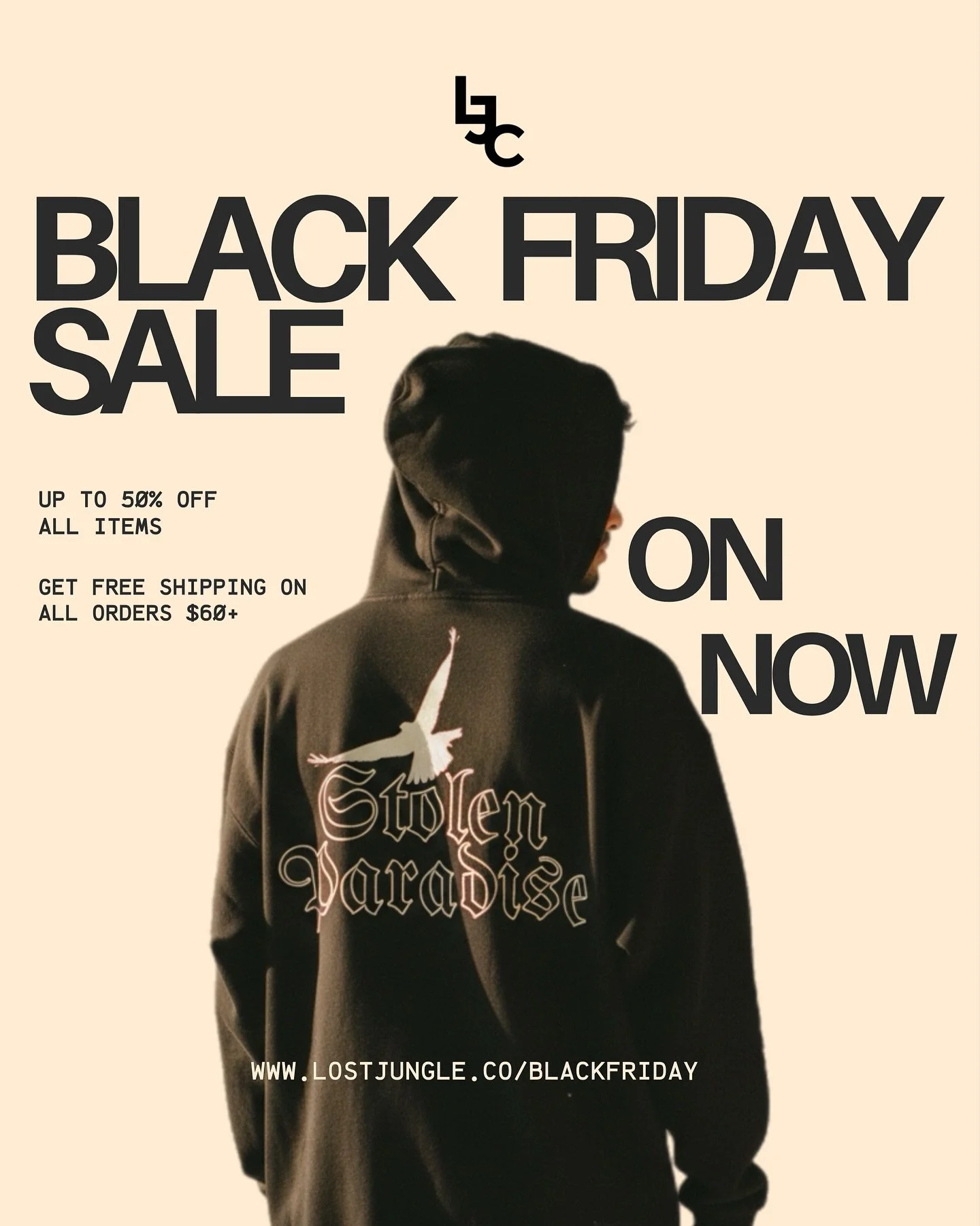 STOLEN PARADISE &mdash; now live.
A collection shaped by the lands that raised us and the stories that linger beneath the surface.

Black Friday is on at Lost Jungle Co:
Up to 50% off now through December 1.
Shop: www.lostjungle.co/blackfriday

What 