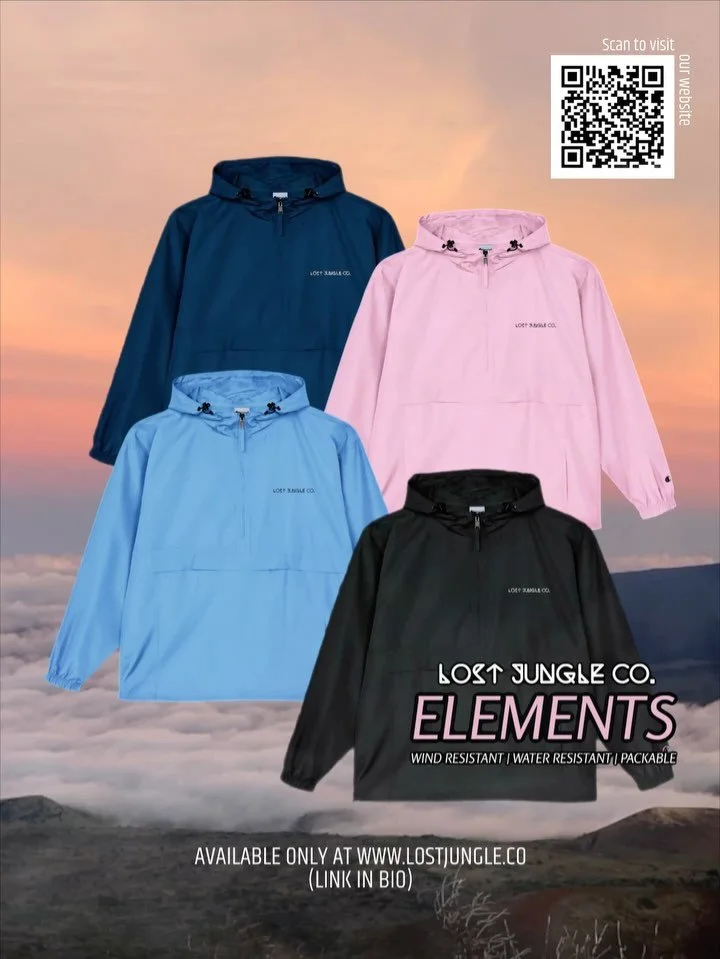 ⛈️Back Again &mdash; Our ELEMENTS Packable Jacket is here for all your adventures. 🌬️

Wind-resistant, water-resistant, and easy to pack &mdash; available in Black, Navy Blue, Pink Candy, and Light Blue.

Plus, get FREE shipping on $35+ with code GE