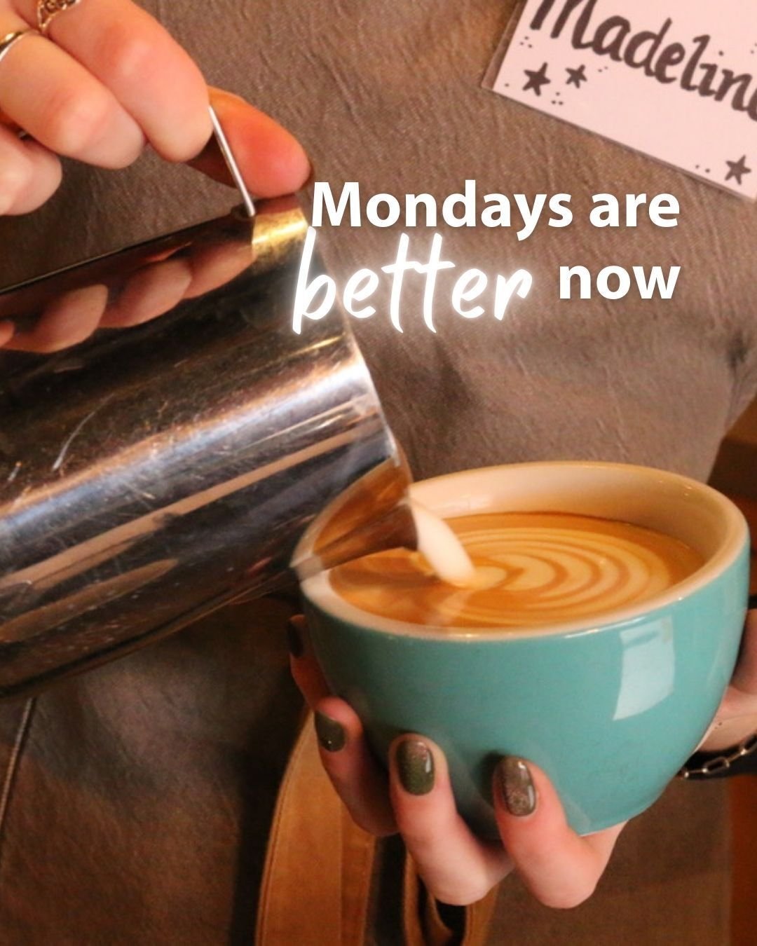 Mondays are better now!
Doors are open, coffee is brewing. 
See you soon.