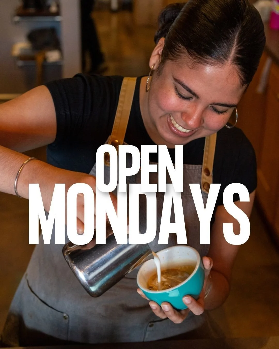 New week, same great coffee ☕
Reminder: We&rsquo;re now open on Mondays!
Come start your week with us.