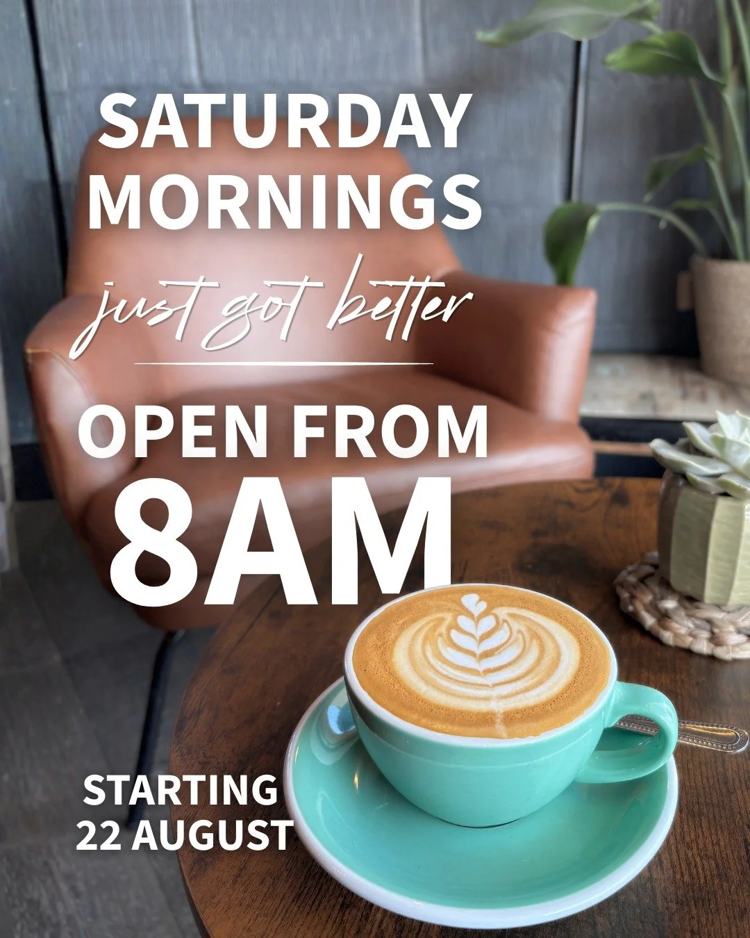 𝐒𝐀𝐓𝐔𝐑𝐃𝐀𝐘 𝐌𝐎𝐑𝐍𝐈𝐍𝐆𝐒 𝐉𝐔𝐒𝐓 𝐆𝐎𝐓 𝐁𝐄𝐓𝐓𝐄𝐑 ☕️✨

We're opening an hour earlier!

From 𝟮𝟮 𝗔𝘂𝗴𝘂𝘀𝘁, you can get your FLTR fix from 𝟴𝗔𝗠 𝗲𝘃𝗲𝗿𝘆 𝗦𝗮𝘁𝘂𝗿𝗱𝗮𝘆 . 🤎 

More time for coffee. More time for brunch. More time
