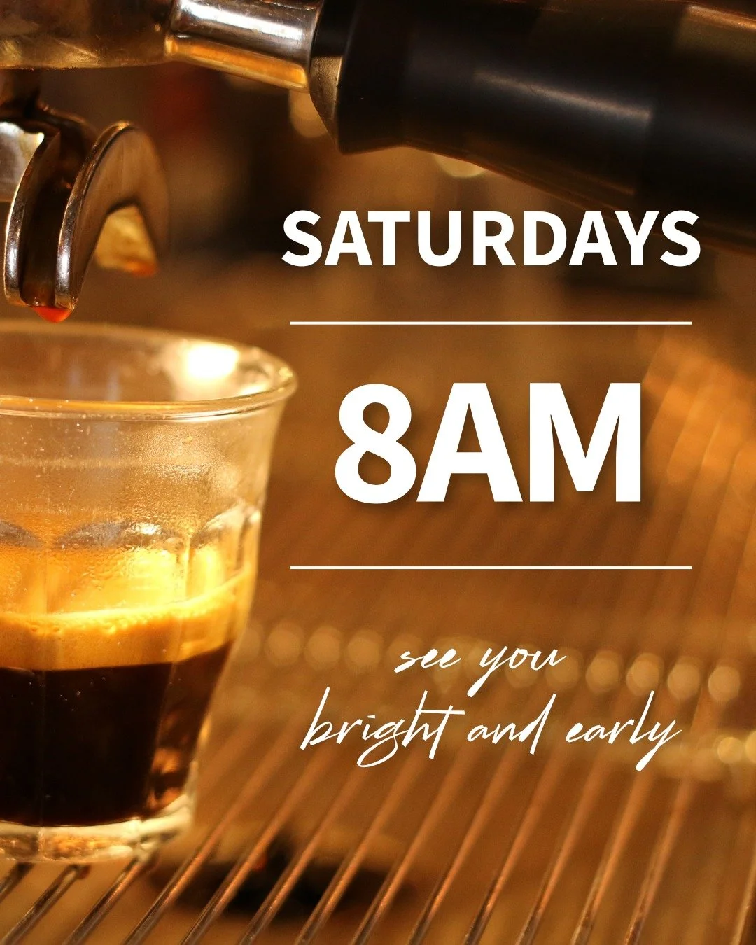 Saturday mornings, now starting earlier ☀️