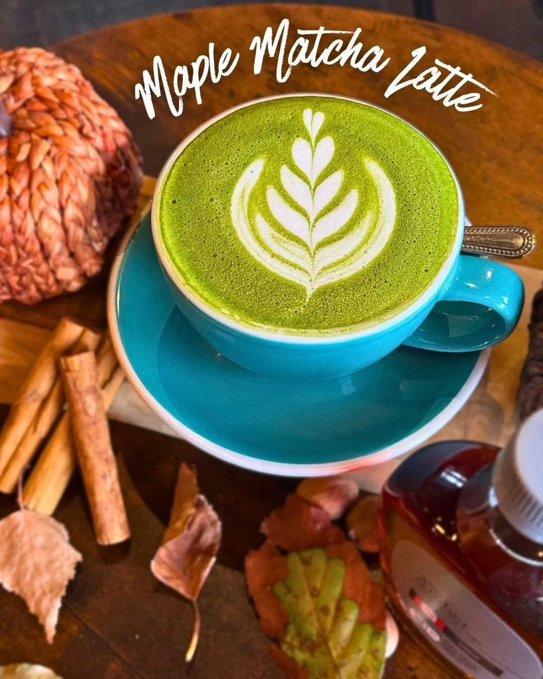 Maple Matcha Latte 🍁🍵 
Matcha, but make it autumn. 🍂

Our new Maple Matcha Latte combines earthy matcha, creamy milk with sweet &amp; rich maple!

Cosy, complex, rich flavour, and very much autumn! 🍵 🍁