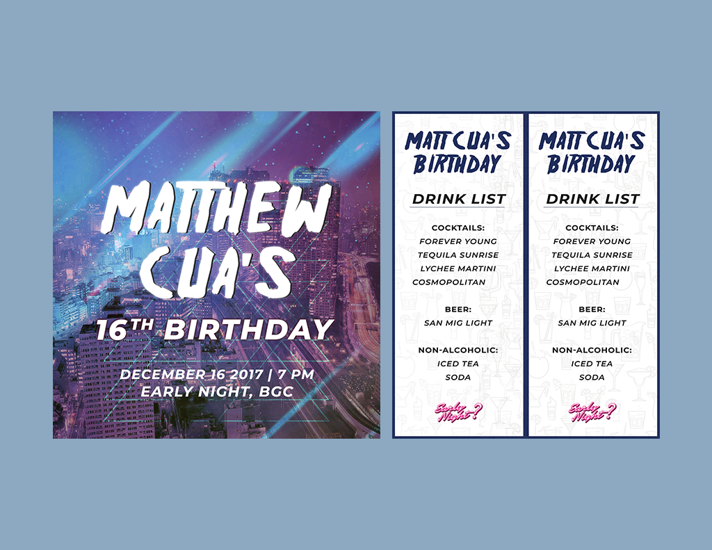 Matt Cua Birthday Materials