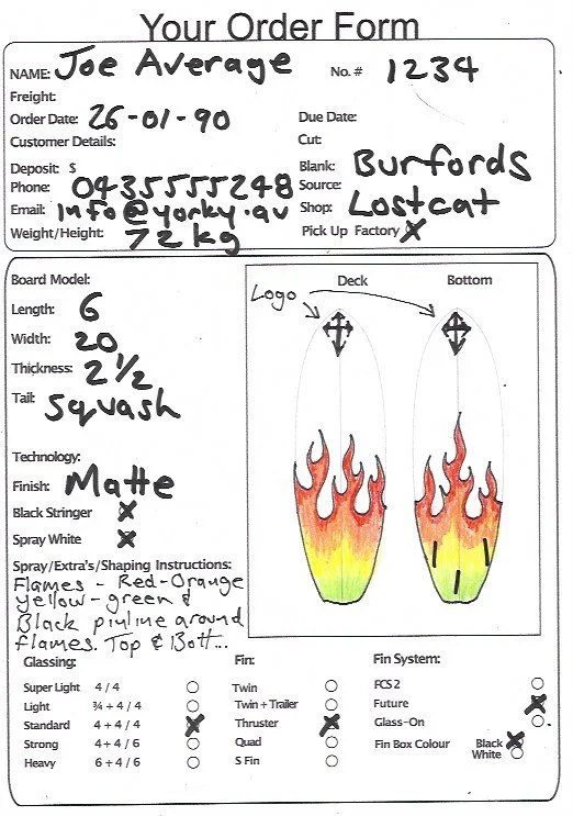 Contract Glassing LOSTCAT surfboards Creative Surf Concepts
