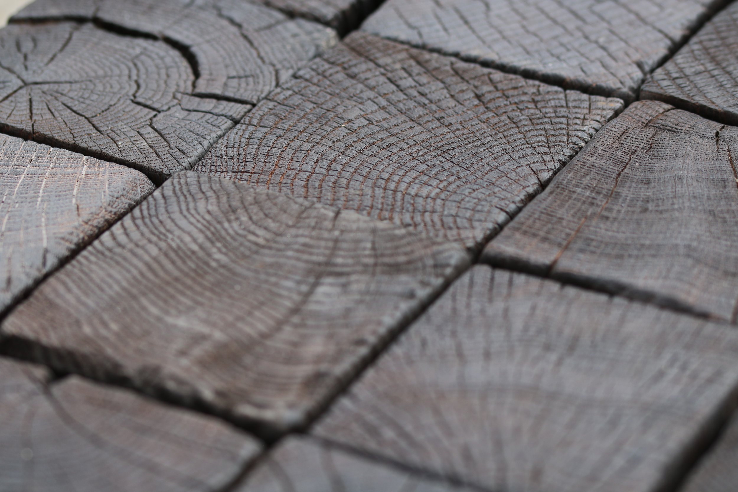 Charred Hardwood Oak Paving - Allgreen Oak Setts