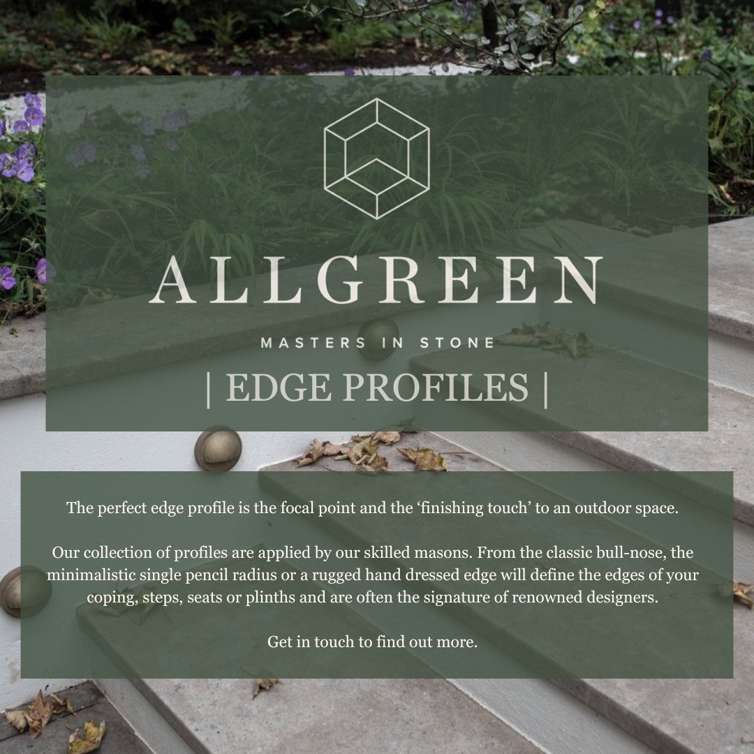 Do you want to know more about different edge profiles for copings, steps, plinths or seats? Check out our handy guide which explains some of the edge profiles we offer.

Allgreen. Master In Stone.

#allgreen #mastersinstone #natural #stone #bespoke#