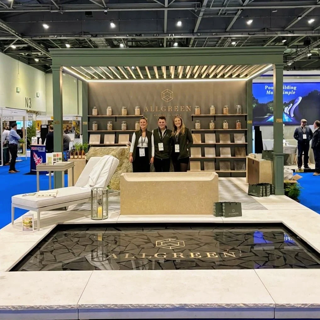 Futurescape has officially started and we couldn&rsquo;t be happier to reveal our stand 🤩

Come say hi to us at stand F20, grab a goody bag and admire our fabulous products on display including  Sofia Grey Mallets. 

Pergola: @morvelle_uk
Chaise lou