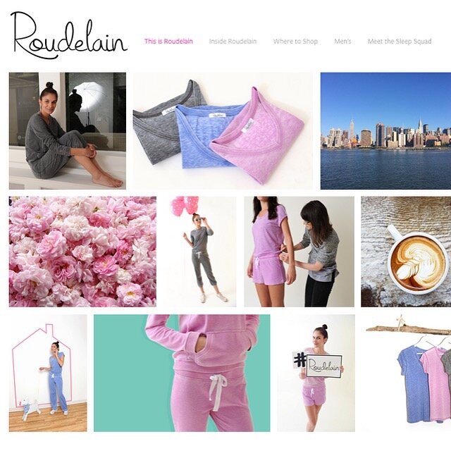 Roudelain website with some of the images I shot for Instagram, while the brand was sold at Lord & Taylor | 2015