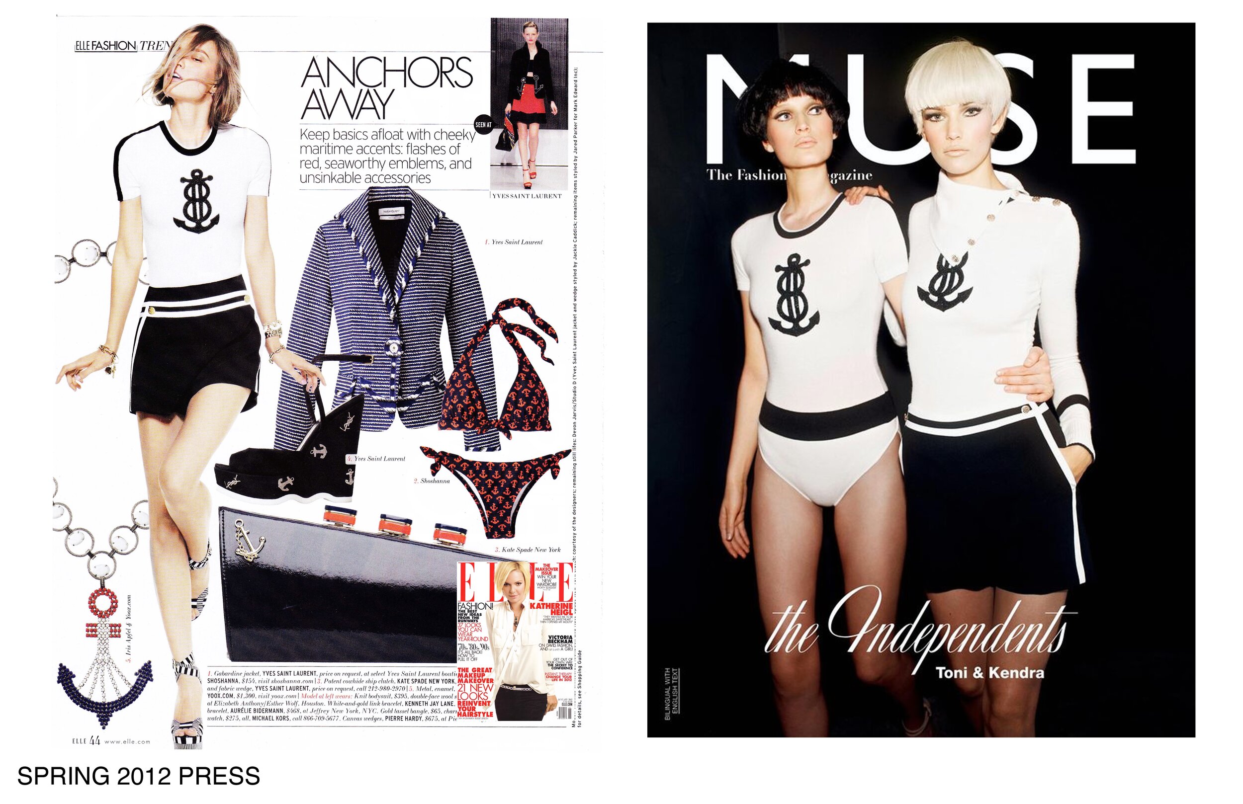 Spring 2012 Press, Elle and Muse Magazines