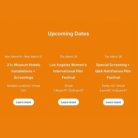 We are excited to unveil our new, updated website, which is live now at www.whenwegather.org!⠀
⠀
It includes this beautiful upcoming events section, which makes it easy to find information and register for our screenings and artist conversations, and