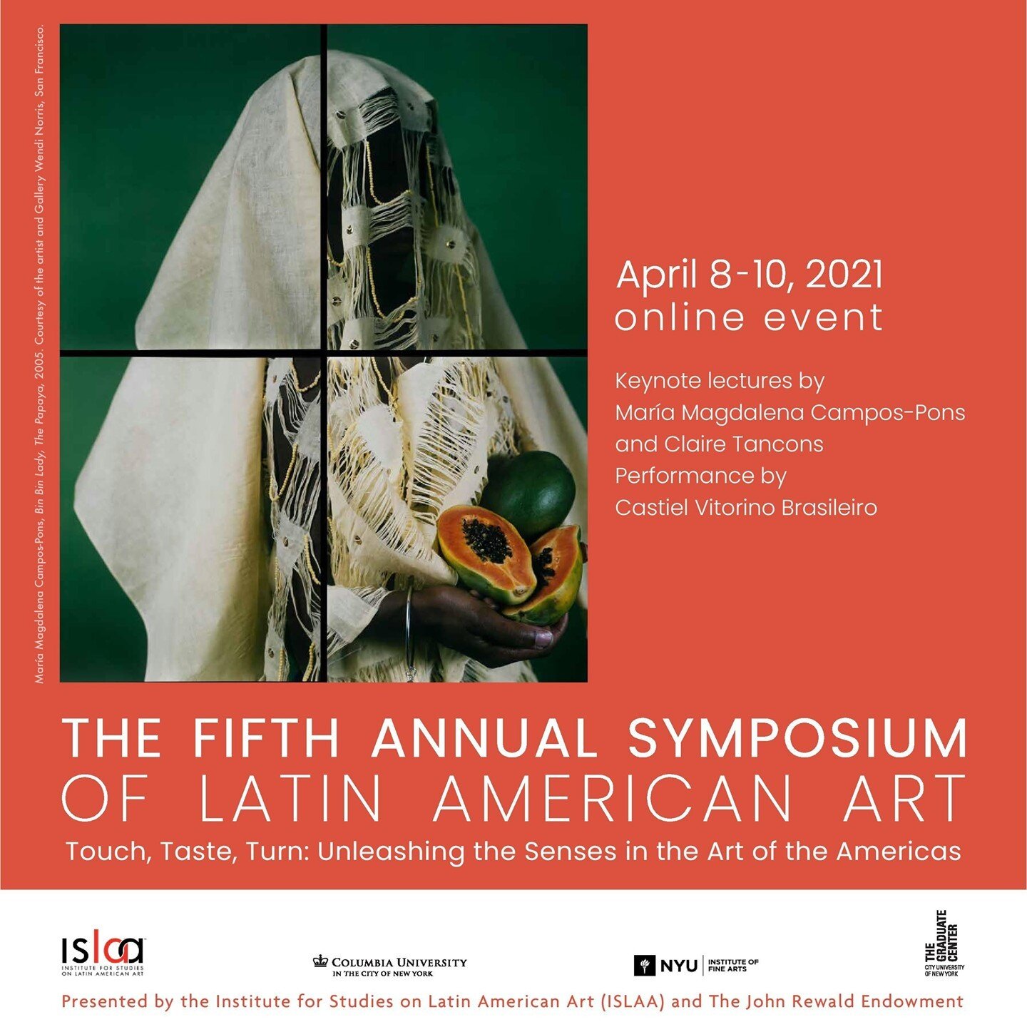 Our Lead Creative, Mar&iacute;a Magdalena Campos-Pons, is one of the keynote speakers at the Fifth Annual Symposium of Latin American Art, organized by the Institute of Fine Arts, New York University (@nyuifa); The Graduate Center, CUNY (@thegraduate