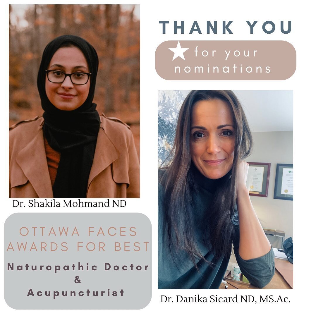 We are very grateful for the nominations for Ottawa&rsquo;s Best Naturopathic Doctor and Acupuncturist.  We thank our patients for their commitment and trust.  We love what we do and that is thanks to you. 💛

✅ Vote once per day via link in bio

#fa